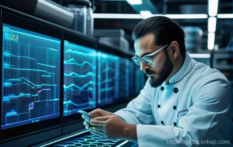 자연어 처리 모델 튜닝에서의 그리드 서치 활용 - **Image Prompt 1: The Culinary Alchemist of Data**
A highly detailed, cinematic shot of a data s...