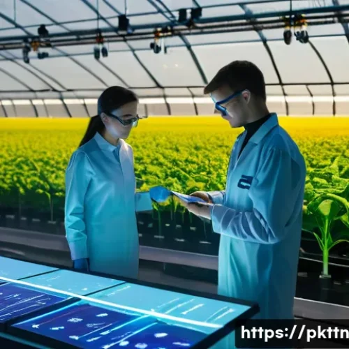 Home 33 자연어 처리 모델 튜닝의 중요성 - **Prompt 1: Tailored AI for Smart Farming**
"A highly detailed, cinematic shot of a futuristic s...