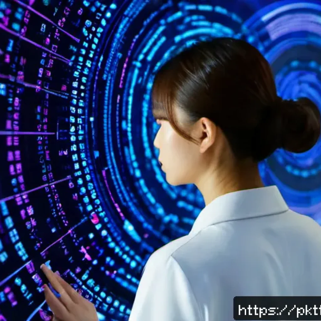 자연어 처리 모델 튜닝을 위한 추천 알고리즘 - Photorealistic high-tech AI research laboratory, a data scientist in casual professional clothing fi...