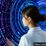 Home 23 자연어 처리 모델 튜닝을 위한 추천 알고리즘 - Photorealistic high-tech AI research laboratory, a data scientist in casual professional clothing fi...