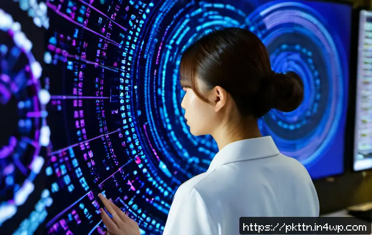 자연어 처리 모델 튜닝을 위한 추천 알고리즘 - Photorealistic high-tech AI research laboratory, a data scientist in casual professional clothing fi...